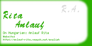 rita anlauf business card